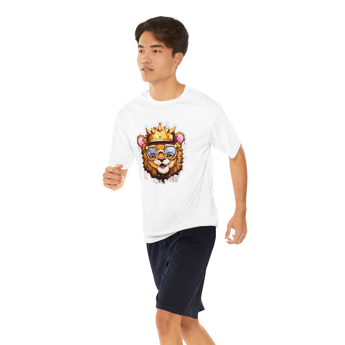 King Lion Crown #3, Sports Active Performance Wear | Gift, Birthday Gift, Crown, Gift Birthday Love Shirt Matching Shirt for Couples, Couple Shirts, Best Couple Shirts, Lovers Shirt Men's Performance T-Shirt