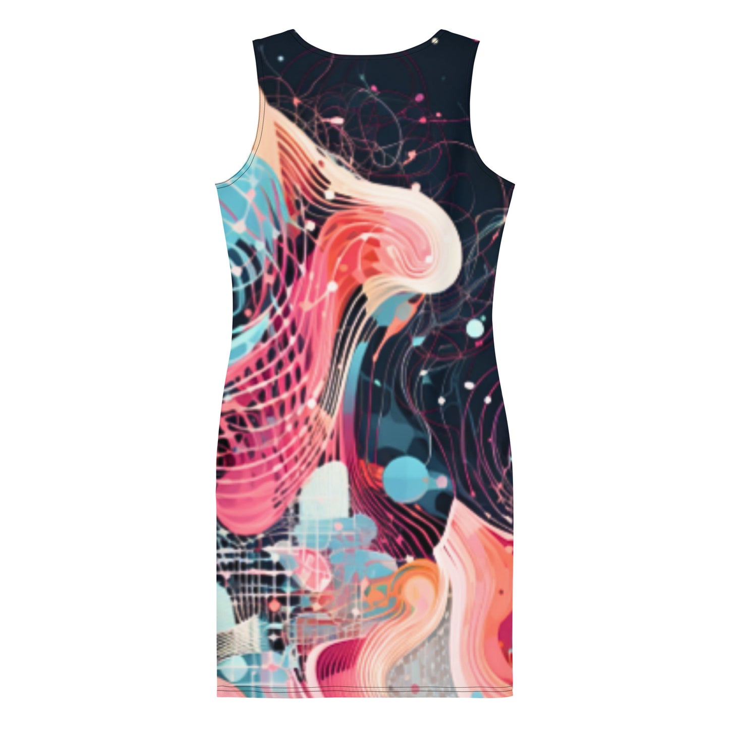 Fitted All Out Abstract Print, Christmas Women's Gift, Women's Dress T-Shirt for Women, Knqv, Christmas Gift and loving, Family t-shirt, All over Christmas, Shirt Women's t-shirt All-Over Print Women's T-shirt dress For Women Sublimation Cut & Sew Dress