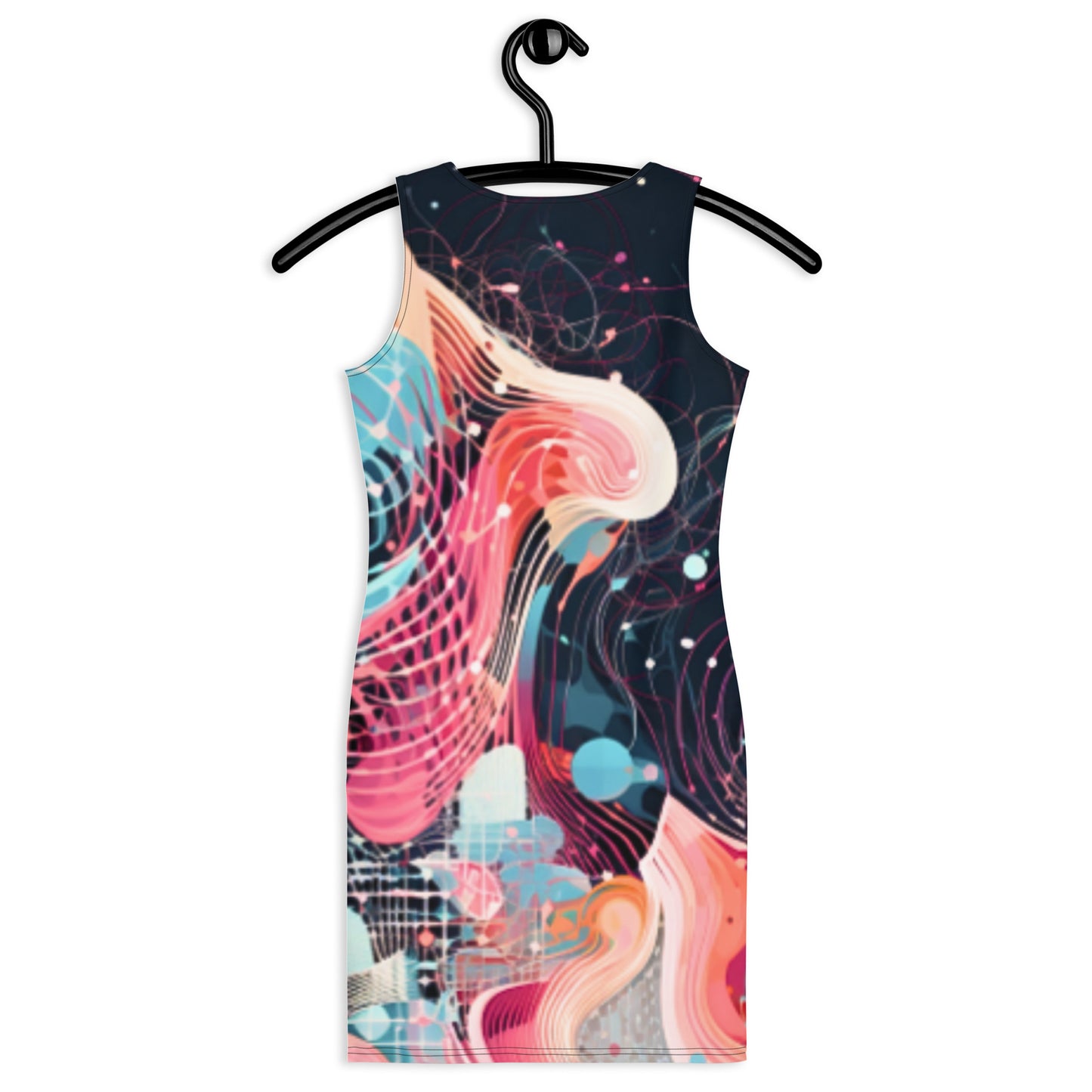Fitted All Out Abstract Print, Christmas Women's Gift, Women's Dress T-Shirt for Women, Knqv, Christmas Gift and loving, Family t-shirt, All over Christmas, Shirt Women's t-shirt All-Over Print Women's T-shirt dress For Women Sublimation Cut & Sew Dress