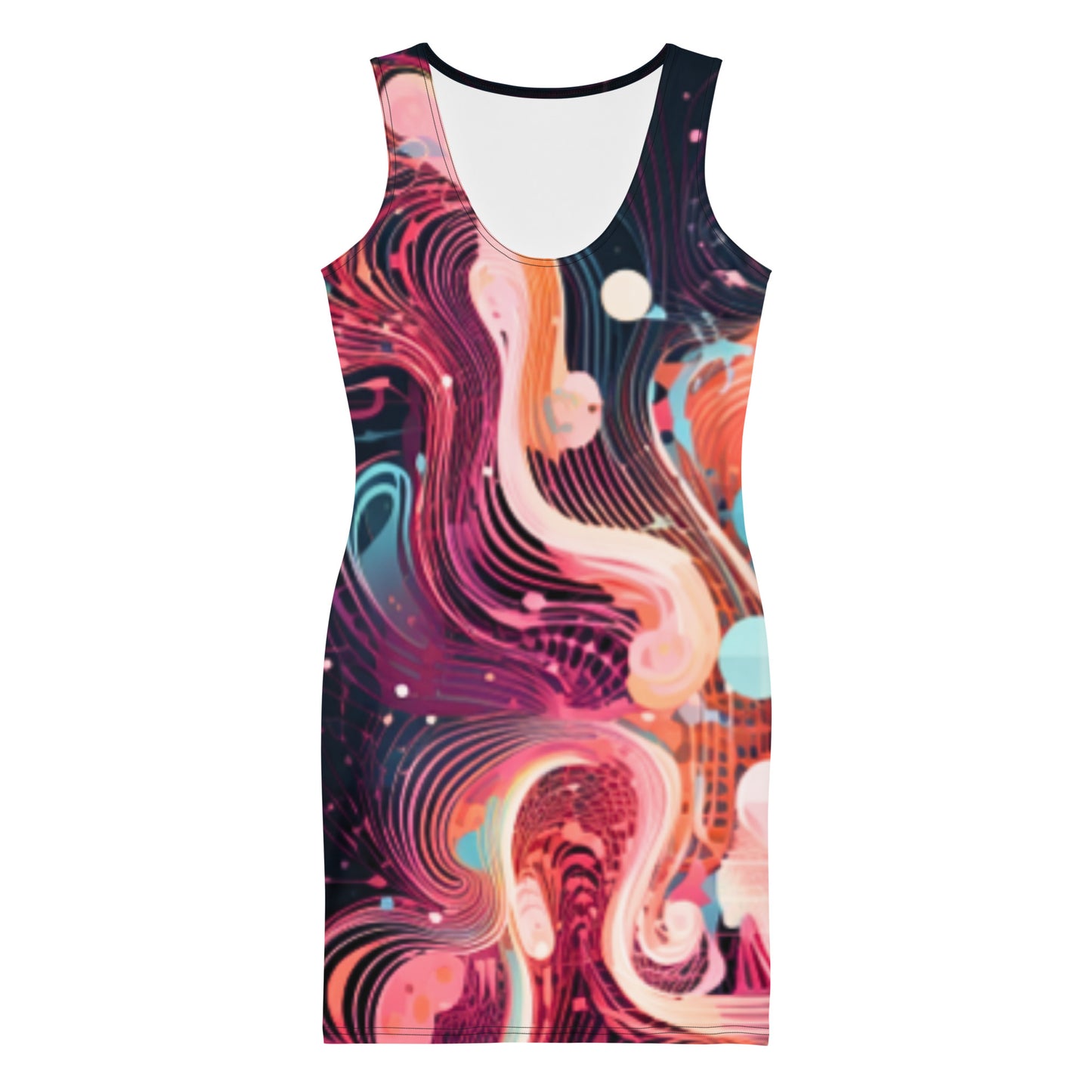 Fitted All Out Abstract Print, Christmas Women's Gift, Women's Dress T-Shirt for Women, Knqv, Christmas Gift and loving, Family t-shirt, All over Christmas, Shirt Women's t-shirt All-Over Print Women's T-shirt dress For Women Sublimation Cut & Sew Dress