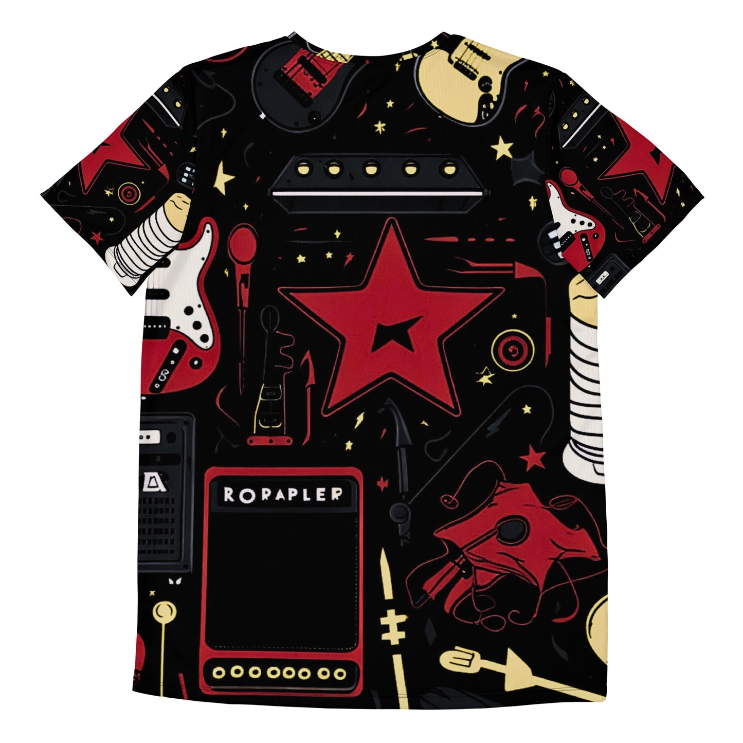 Musician's All Over, Athletic T-Shirt for Men, Knqv, Christmas Gift and loving, Family t-shirt guitarist, musician, Percussion player , All over Christmas Pattern, Shirt Men's t-shirt All-Over Print Men's Athletic T-shirt