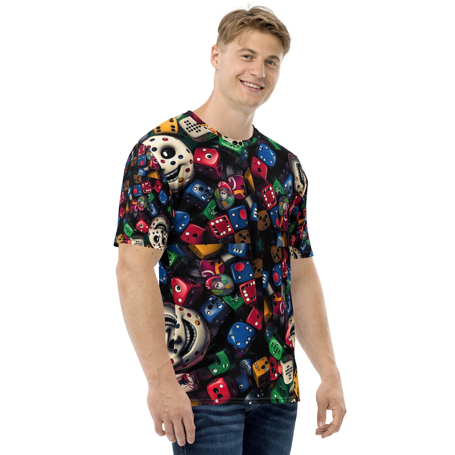 Casino Royale Dice Face All Over T-shirt, KNQV Exclusive T-shirt, Cards & Hearts Dice Face All Over T-shirt, Gift for Giving, Dope Shirt and Tee. Men's T-shirt, Unisex t-shirt, Men's t-shirt