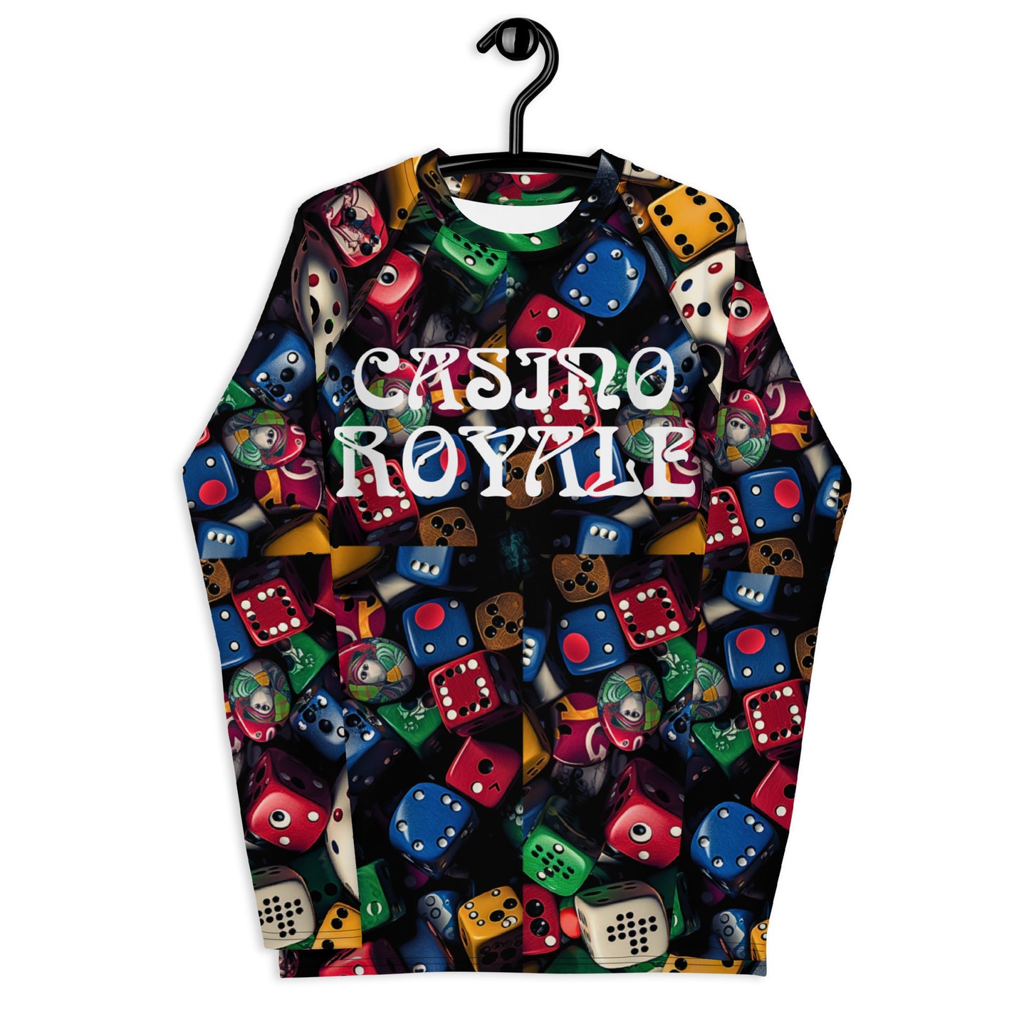 Dice Face All Over T-shirt, Knqv Exclusive Casino Royale Collection Apparel, Knqv, Gift for Men, Men's Rash Guard