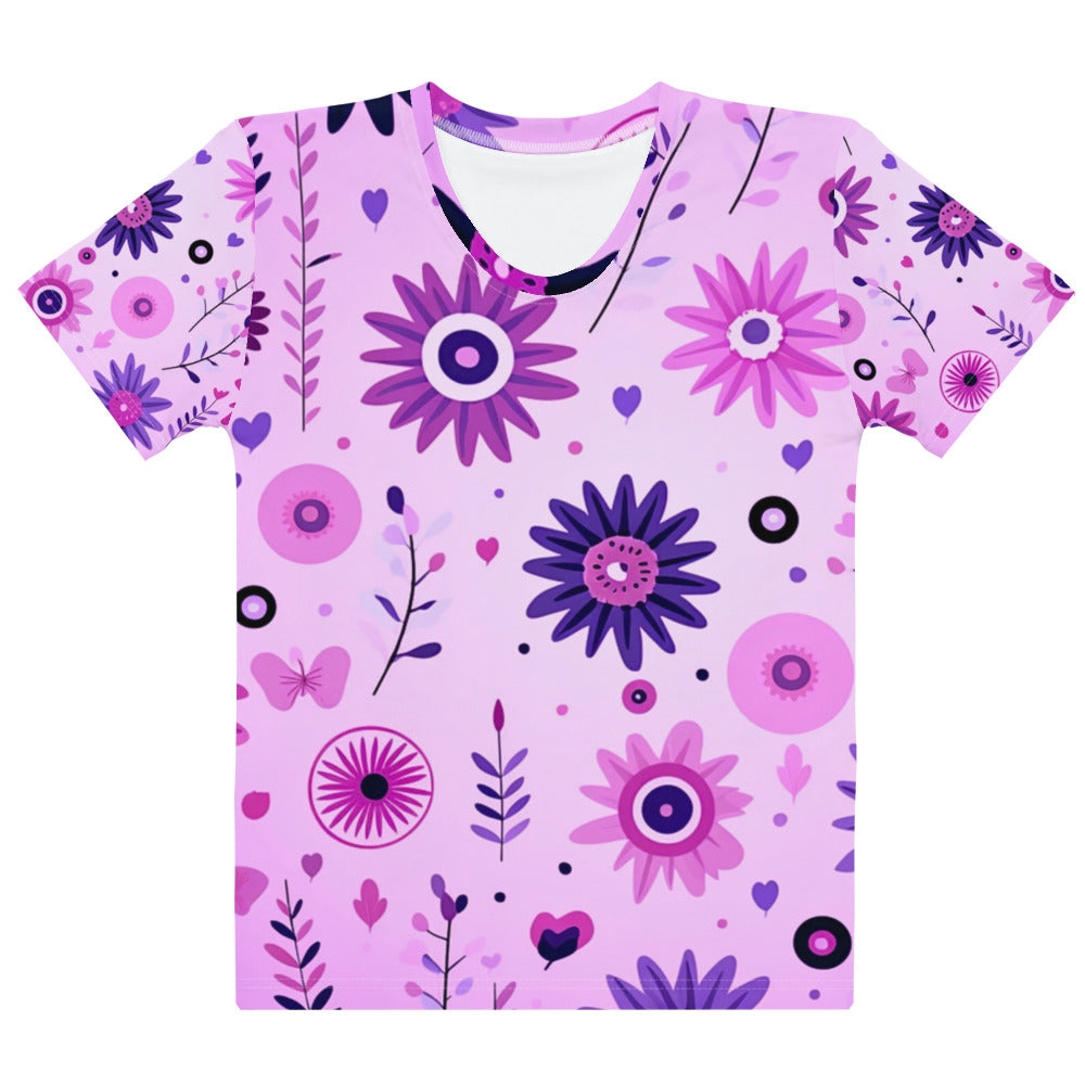 All Over Women's T-Shirt for Women, Knqv, Christmas Gift and loving, Family t-shirt, All over Christmas Flowers, Shirt Women's t-shirt All-Over Print Women's T-shirt dress For Women Women's T-shirt