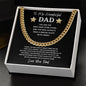 To My Wonderful Dad | First Man I Ever Loved | Cuban Link Chain Gift For Father, Dad, Pops, Daddy, Step Dad