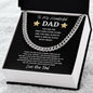 To My Wonderful Dad | First Man I Ever Loved | Cuban Link Chain Gift For Father, Dad, Pops, Daddy, Step Dad
