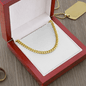 To My Wonderful Dad | First Man I Ever Loved | Cuban Link Chain Gift For Father, Dad, Pops, Daddy, Step Dad