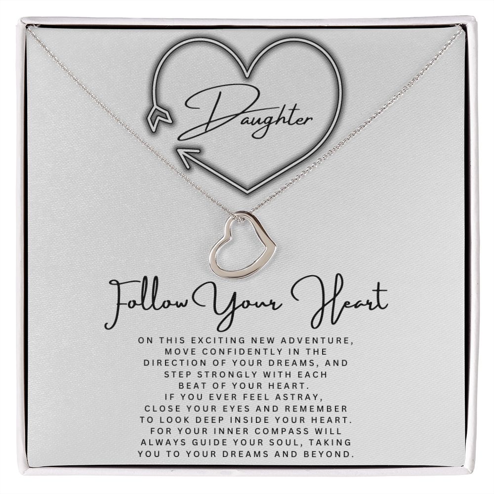Follow Your Heart Daughter Graduation Gift Jewelry, College
