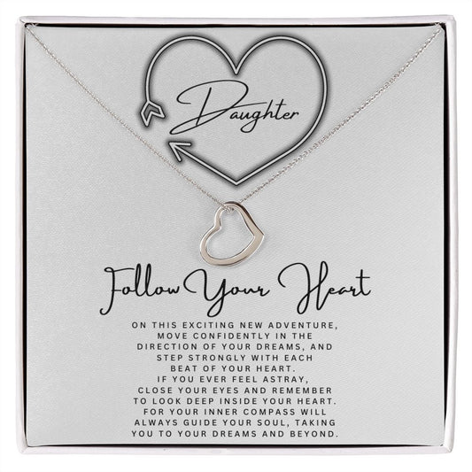 Follow Your Heart Daughter | Graduation Gift | Jewelry, College, High School, Elementary School, Senior Graduation