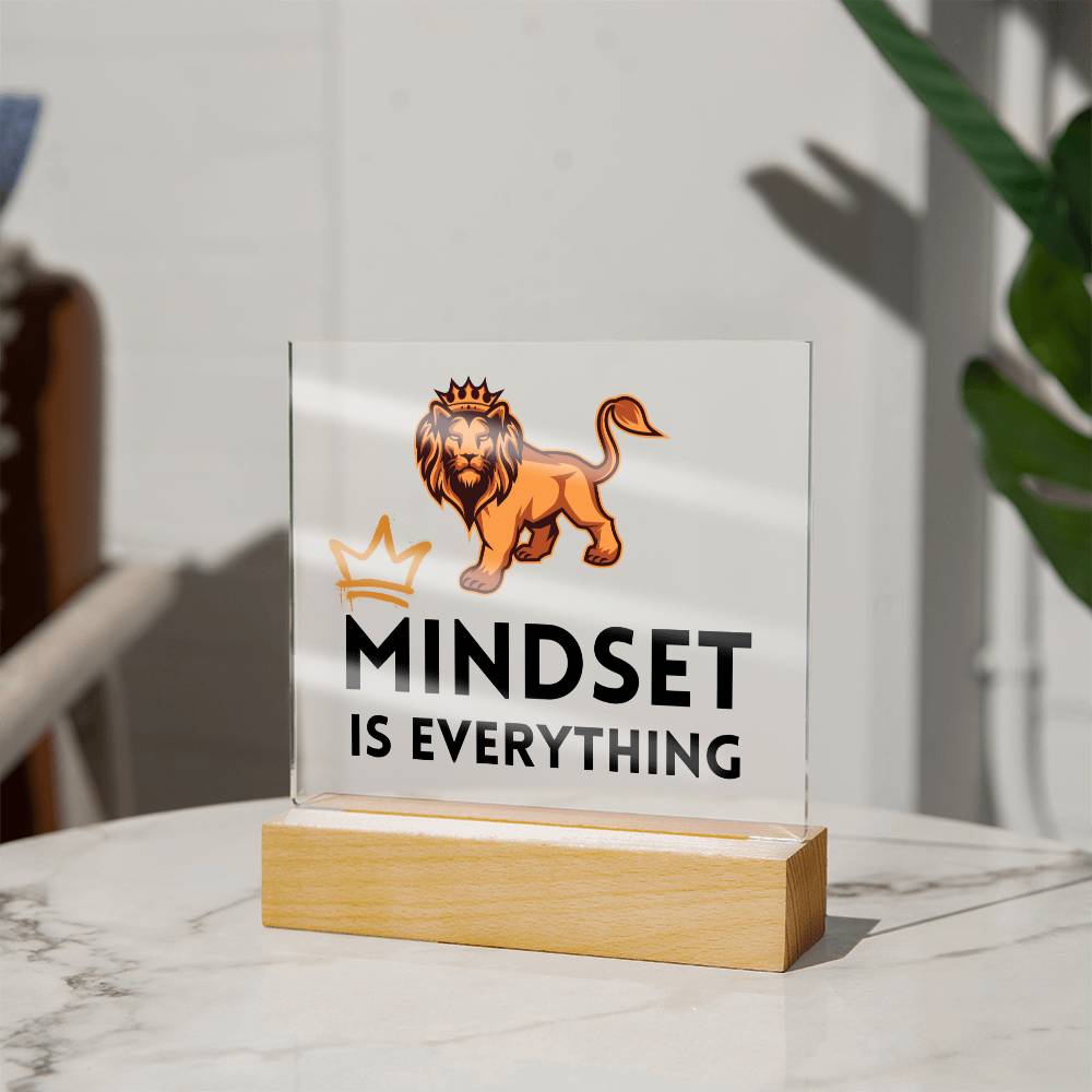 Mindset Is Everything, Your Inner Power Gift, Personal Power, Acrylic Square Plaque, Personalized Gifts, Power Gift, Work Friend Gift, Powerful Gift, Work Bestie Leaving Gift