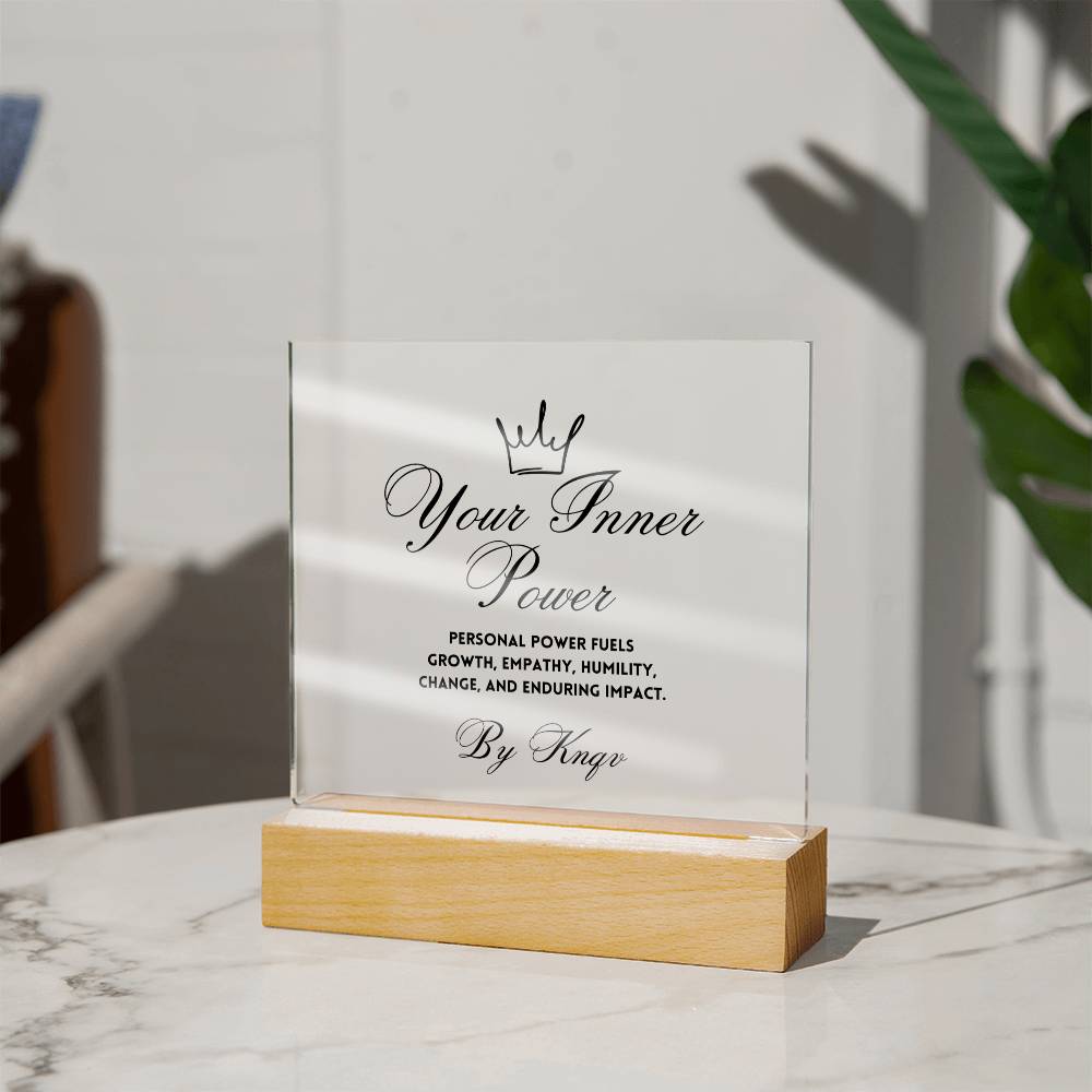 Your Inner Power Gift, Personal Power, Acrylic Square Plaque, Personalized Gifts, Power Gift, Work Friend Gift, Powerful Gift, Work Bestie Leaving Gift