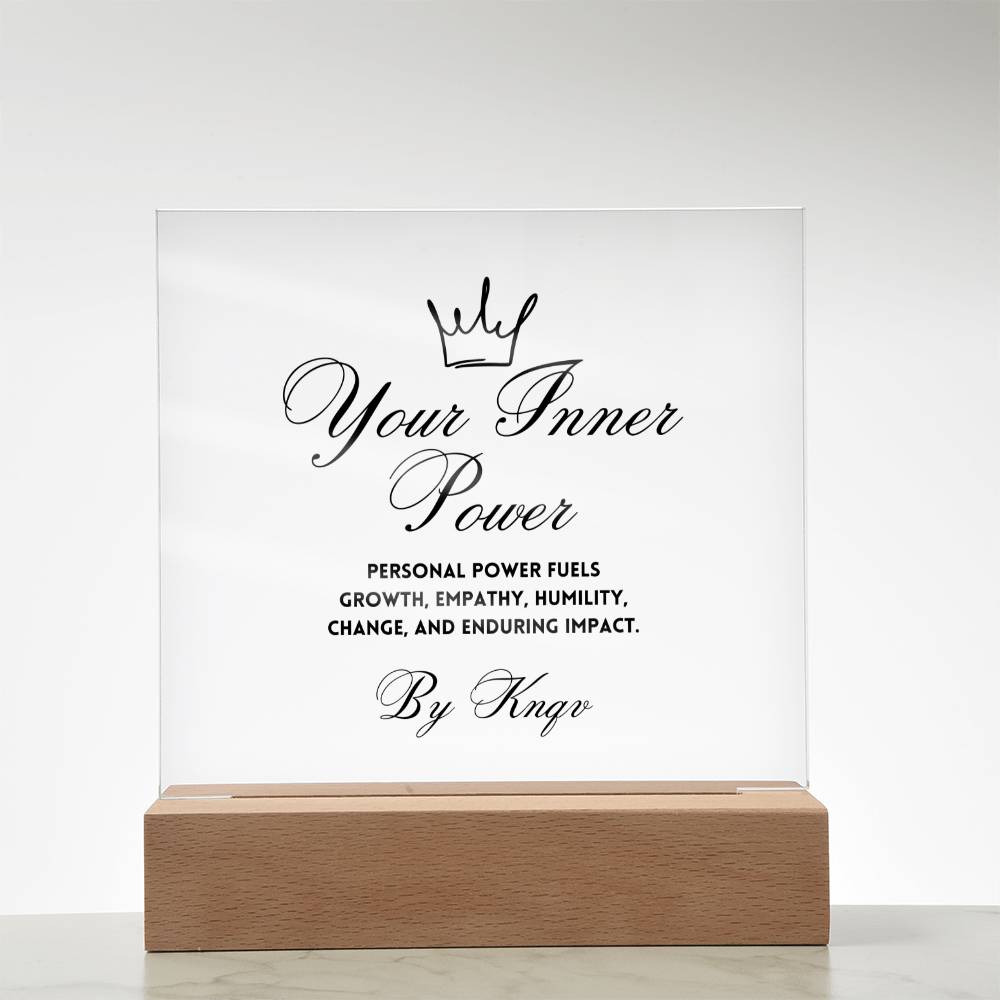Your Inner Power Gift, Personal Power, Acrylic Square Plaque, Personalized Gifts, Power Gift, Work Friend Gift, Powerful Gift, Work Bestie Leaving Gift