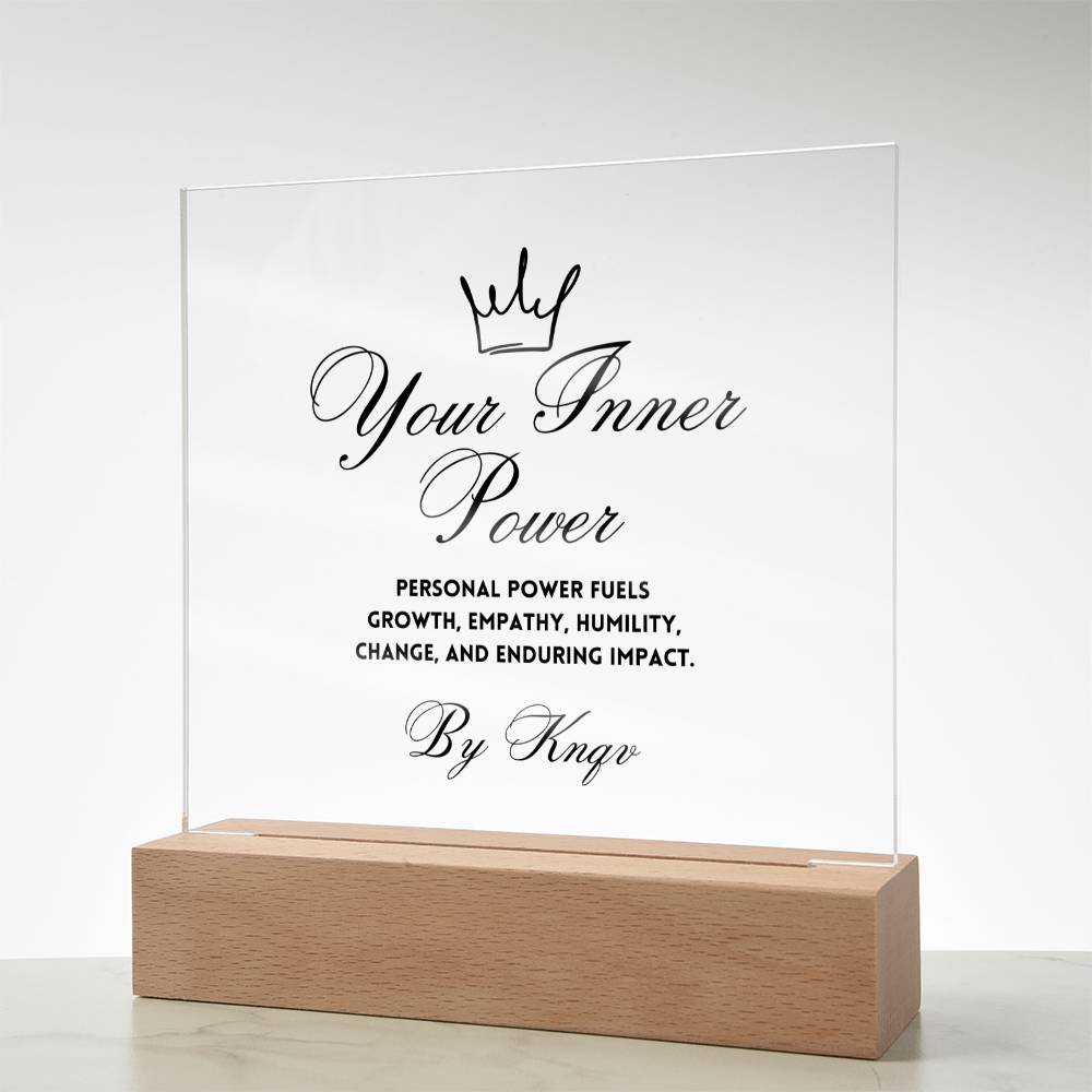 Your Inner Power Gift, Personal Power, Acrylic Square Plaque, Personalized Gifts, Power Gift, Work Friend Gift, Powerful Gift, Work Bestie Leaving Gift