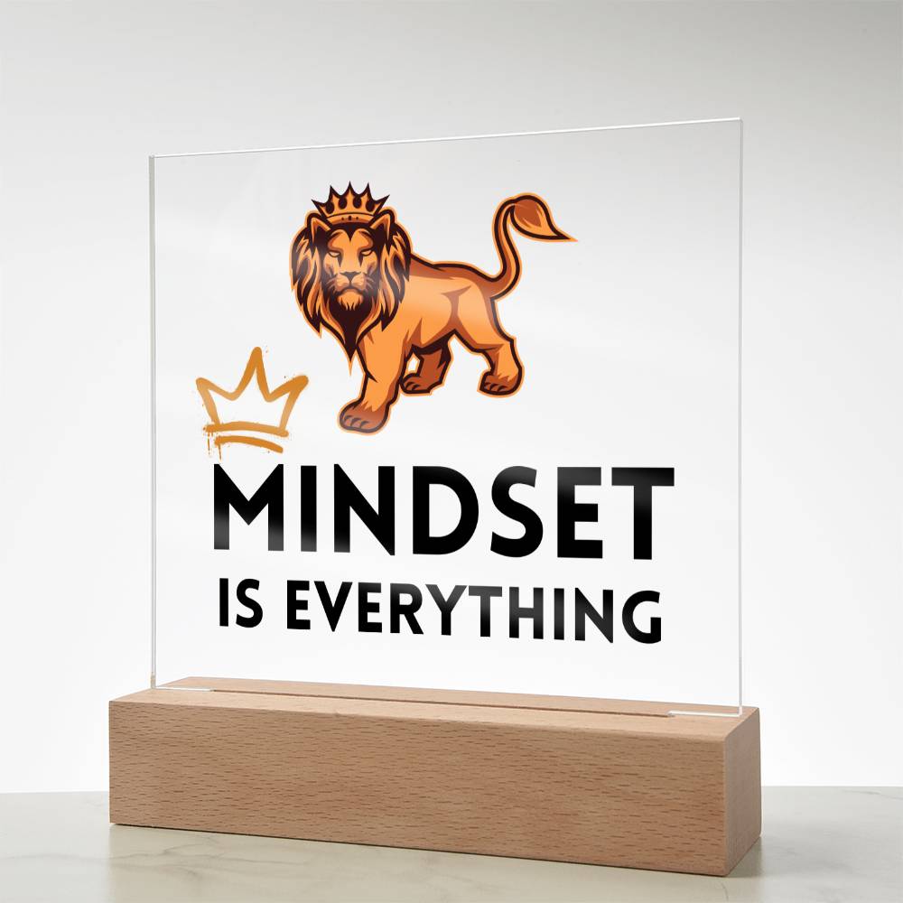 Mindset Is Everything, Your Inner Power Gift, Personal Power, Acrylic Square Plaque, Personalized Gifts, Power Gift, Work Friend Gift, Powerful Gift, Work Bestie Leaving Gift