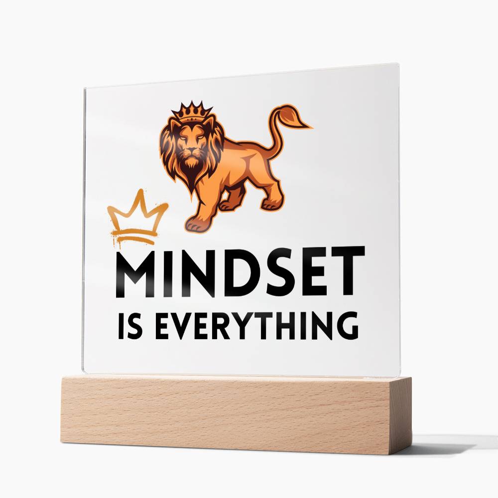 Mindset Is Everything, Your Inner Power Gift, Personal Power, Acrylic Square Plaque, Personalized Gifts, Power Gift, Work Friend Gift, Powerful Gift, Work Bestie Leaving Gift