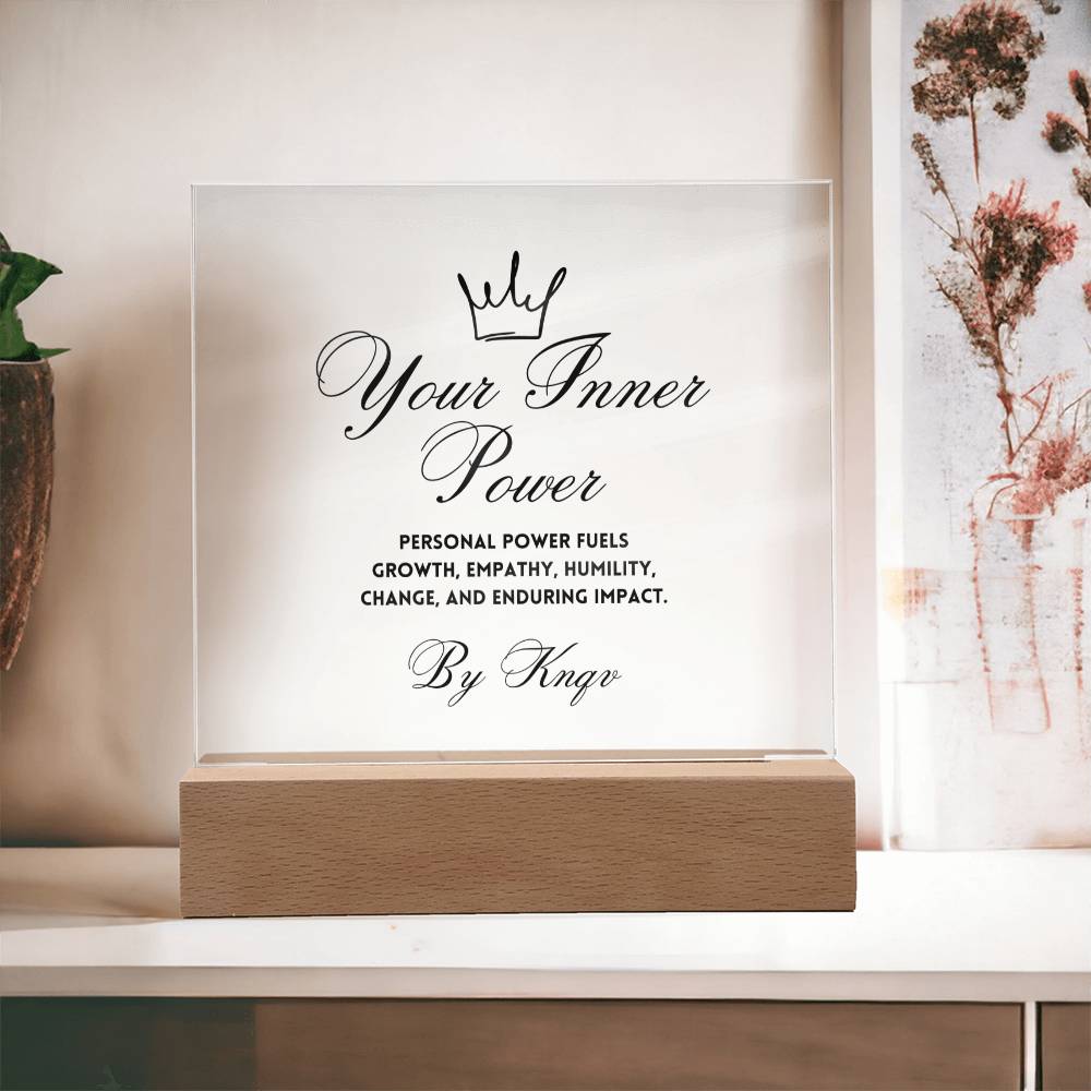 Your Inner Power Gift, Personal Power, Acrylic Square Plaque, Personalized Gifts, Power Gift, Work Friend Gift, Powerful Gift, Work Bestie Leaving Gift