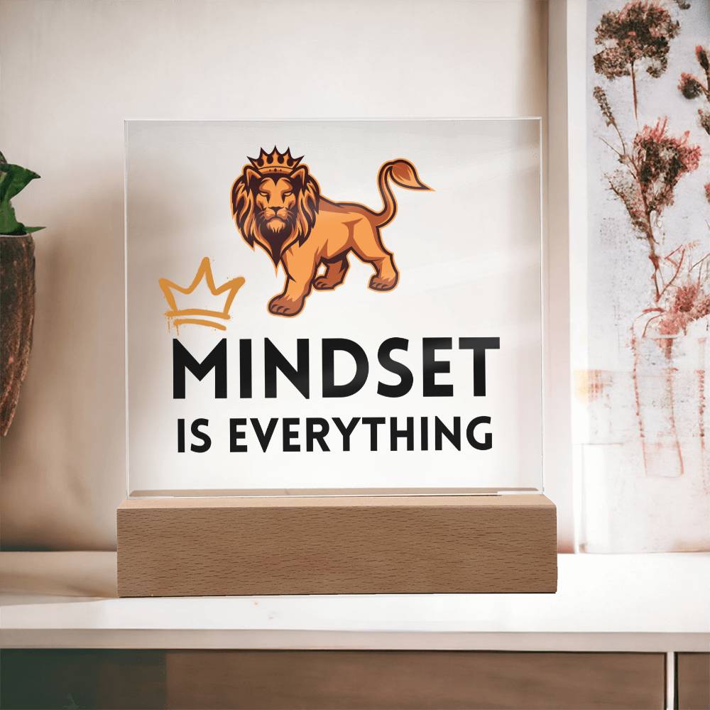 Mindset Is Everything, Your Inner Power Gift, Personal Power, Acrylic Square Plaque, Personalized Gifts, Power Gift, Work Friend Gift, Powerful Gift, Work Bestie Leaving Gift