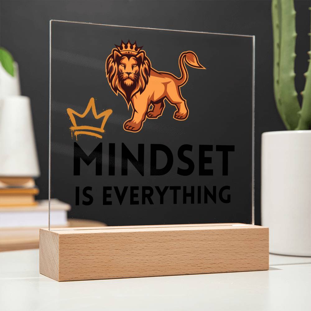 Mindset Is Everything, Your Inner Power Gift, Personal Power, Acrylic Square Plaque, Personalized Gifts, Power Gift, Work Friend Gift, Powerful Gift, Work Bestie Leaving Gift