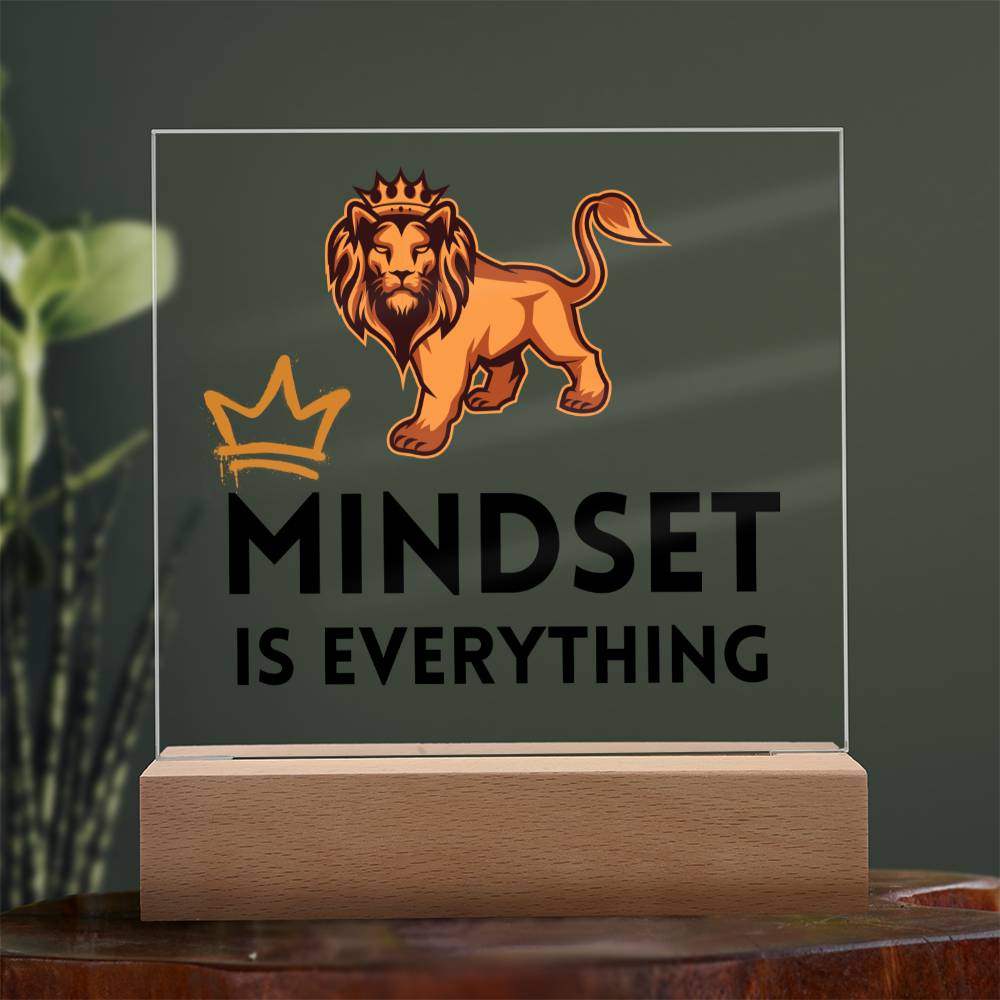 Mindset Is Everything, Your Inner Power Gift, Personal Power, Acrylic Square Plaque, Personalized Gifts, Power Gift, Work Friend Gift, Powerful Gift, Work Bestie Leaving Gift