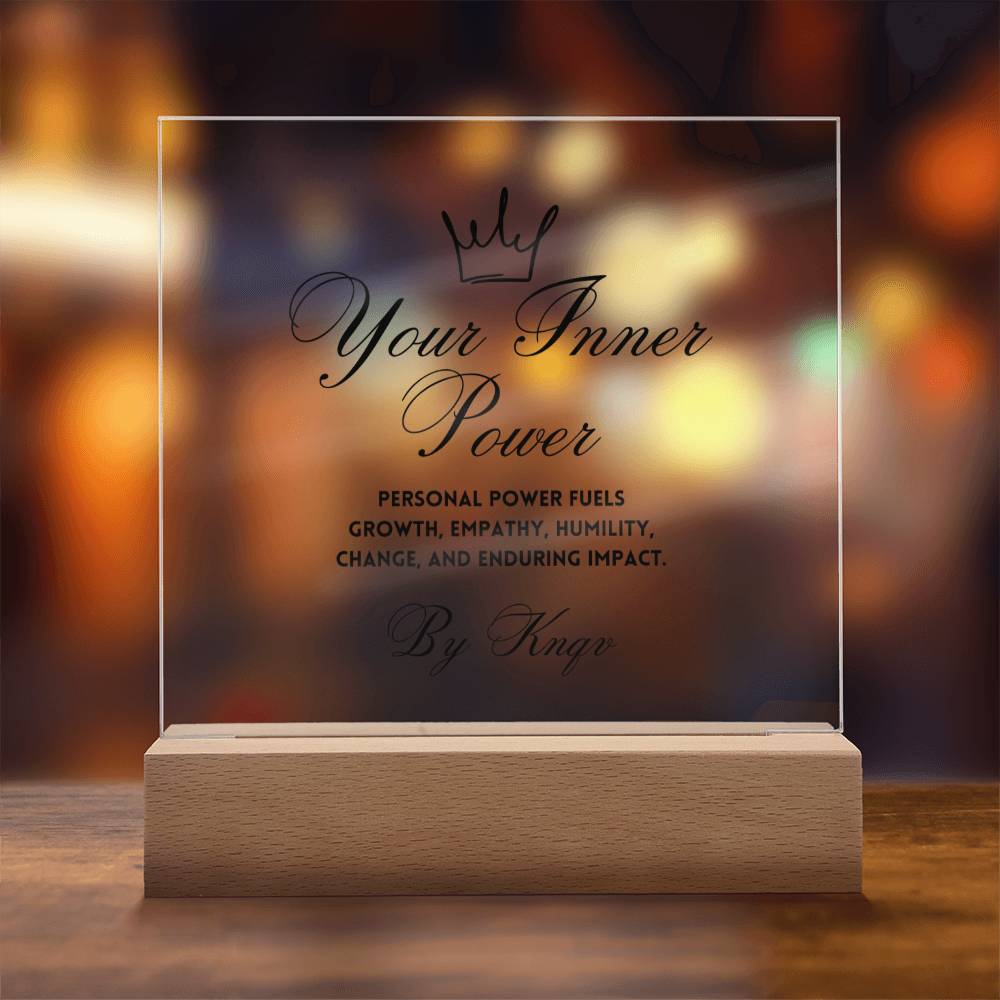 Your Inner Power Gift, Personal Power, Acrylic Square Plaque, Personalized Gifts, Power Gift, Work Friend Gift, Powerful Gift, Work Bestie Leaving Gift