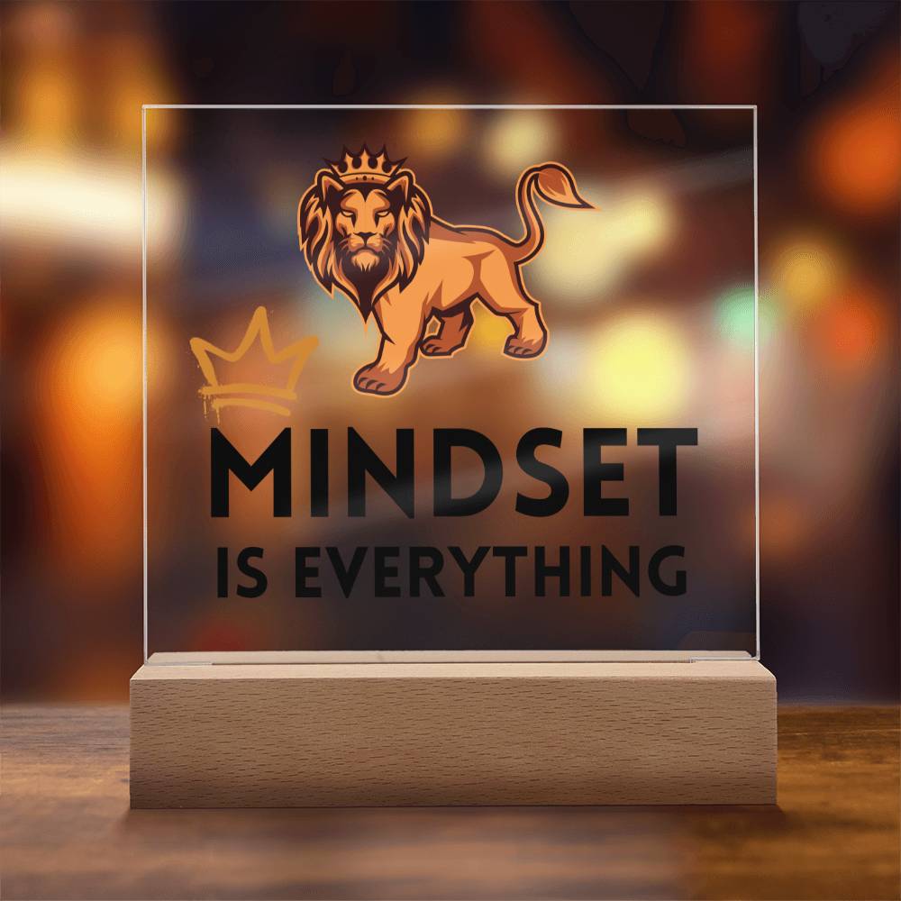 Mindset Is Everything, Your Inner Power Gift, Personal Power, Acrylic Square Plaque, Personalized Gifts, Power Gift, Work Friend Gift, Powerful Gift, Work Bestie Leaving Gift