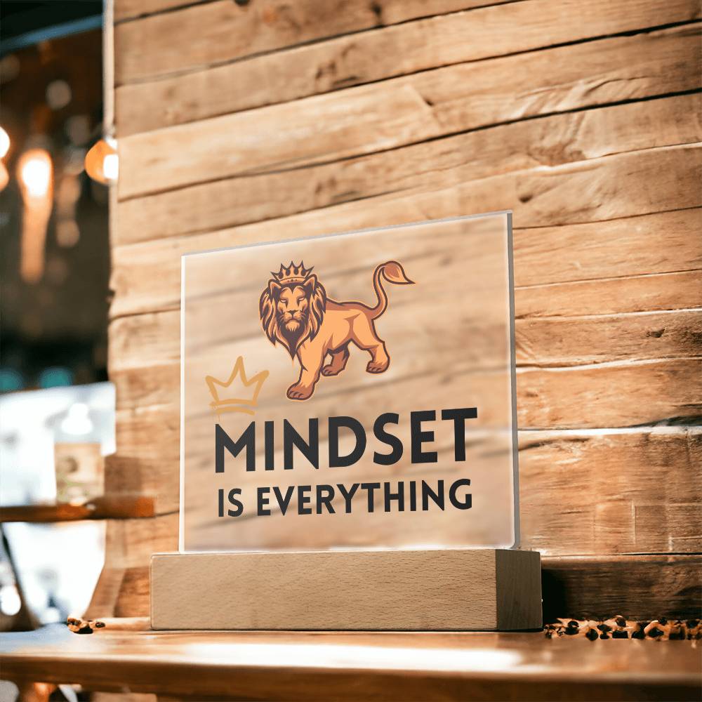 Mindset Is Everything, Your Inner Power Gift, Personal Power, Acrylic Square Plaque, Personalized Gifts, Power Gift, Work Friend Gift, Powerful Gift, Work Bestie Leaving Gift