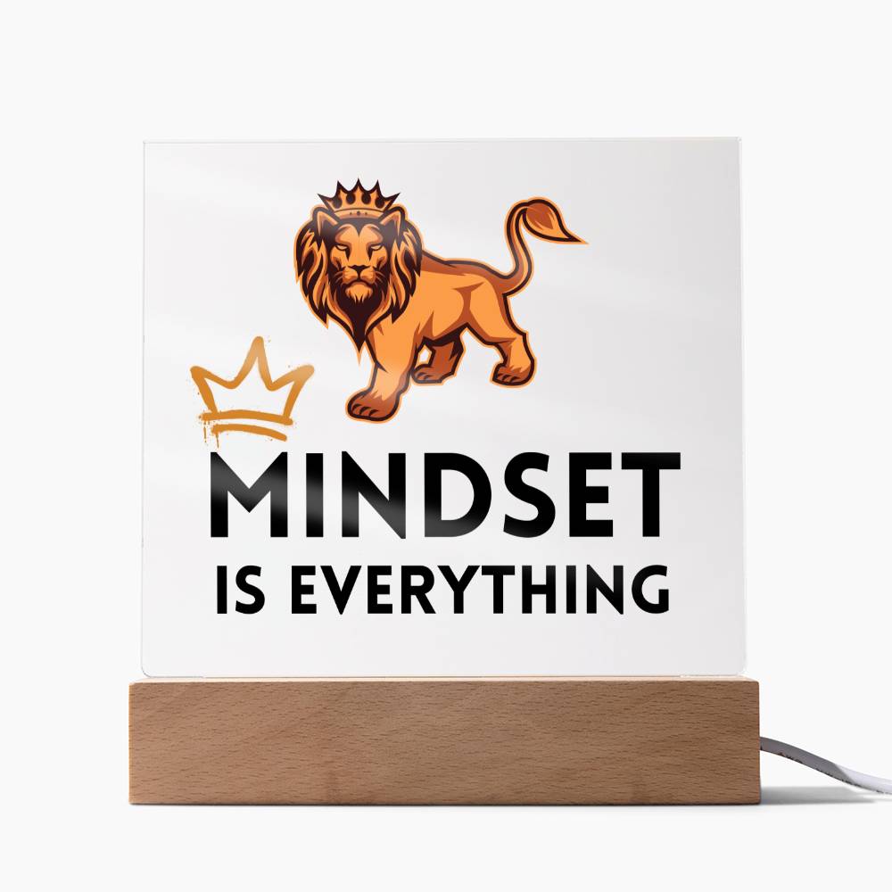 Mindset Is Everything, Your Inner Power Gift, Personal Power, Acrylic Square Plaque, Personalized Gifts, Power Gift, Work Friend Gift, Powerful Gift, Work Bestie Leaving Gift