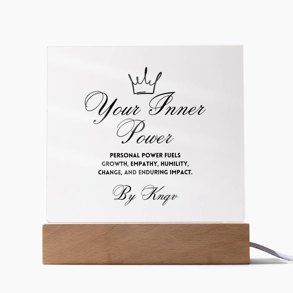 Your Inner Power Gift, Personal Power, Acrylic Square Plaque, Personalized Gifts, Power Gift, Work Friend Gift, Powerful Gift, Work Bestie Leaving Gift