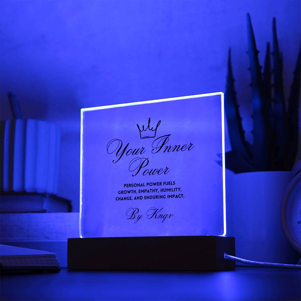 Your Inner Power Gift, Personal Power, Acrylic Square Plaque, Personalized Gifts, Power Gift, Work Friend Gift, Powerful Gift, Work Bestie Leaving Gift