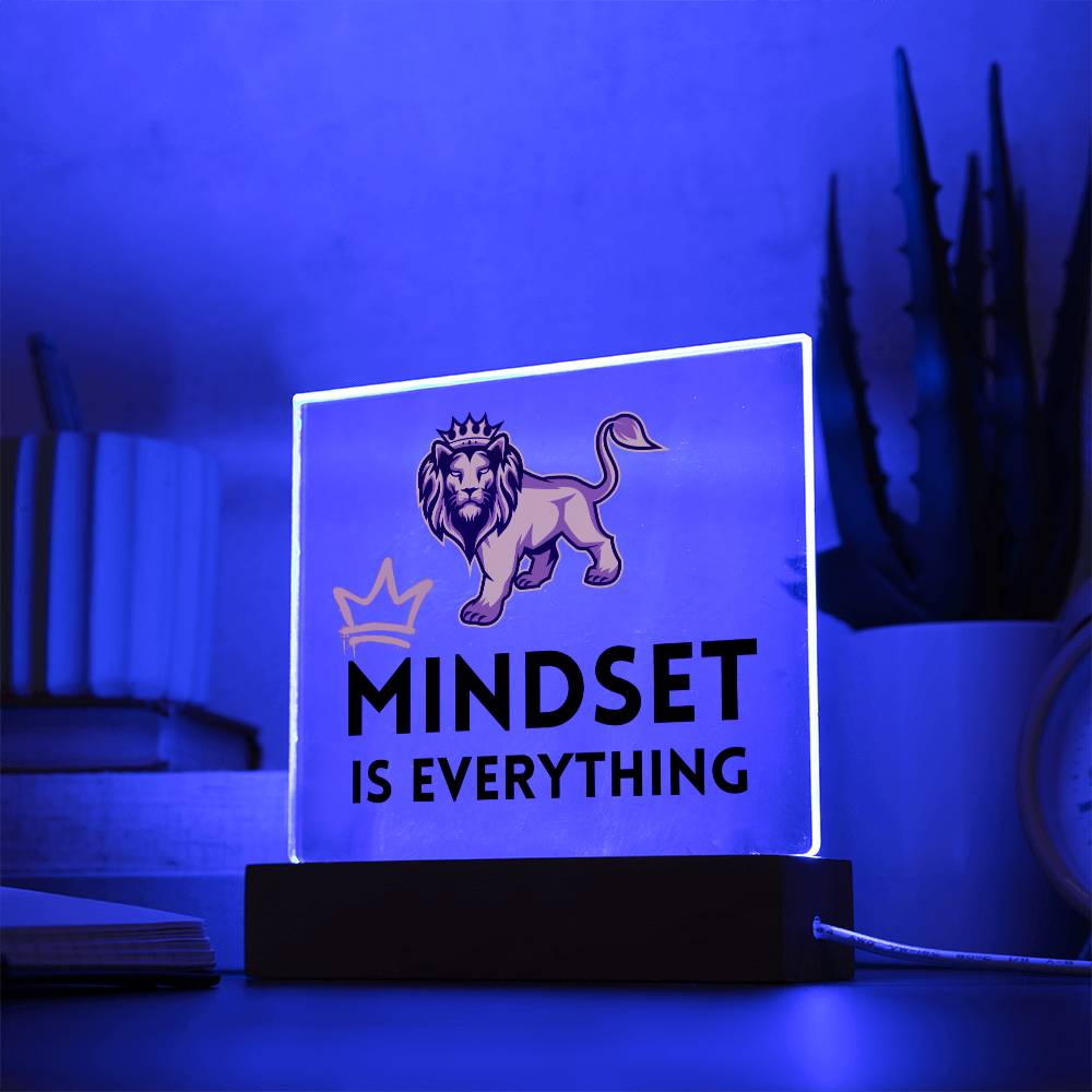 Mindset Is Everything, Your Inner Power Gift, Personal Power, Acrylic Square Plaque, Personalized Gifts, Power Gift, Work Friend Gift, Powerful Gift, Work Bestie Leaving Gift