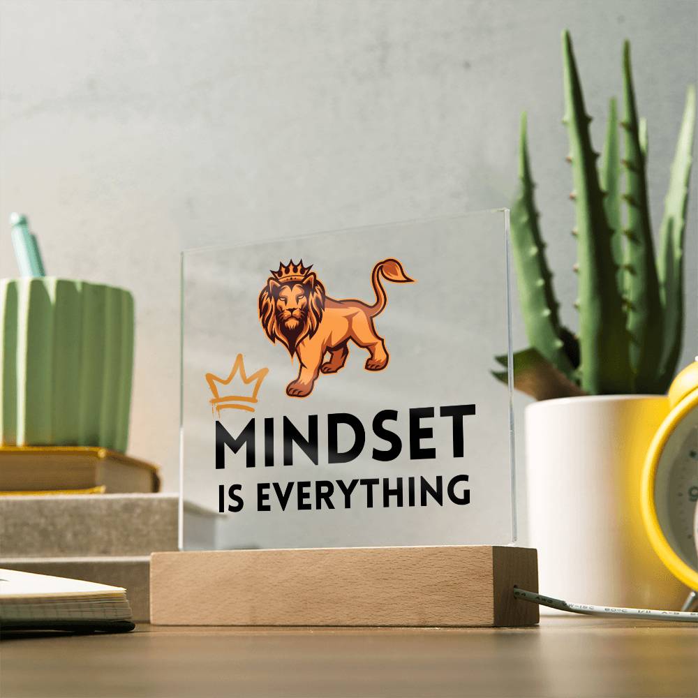 Mindset Is Everything, Your Inner Power Gift, Personal Power, Acrylic Square Plaque, Personalized Gifts, Power Gift, Work Friend Gift, Powerful Gift, Work Bestie Leaving Gift