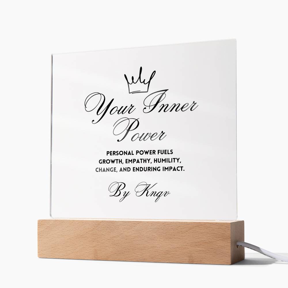 Your Inner Power Gift, Personal Power, Acrylic Square Plaque, Personalized Gifts, Power Gift, Work Friend Gift, Powerful Gift, Work Bestie Leaving Gift