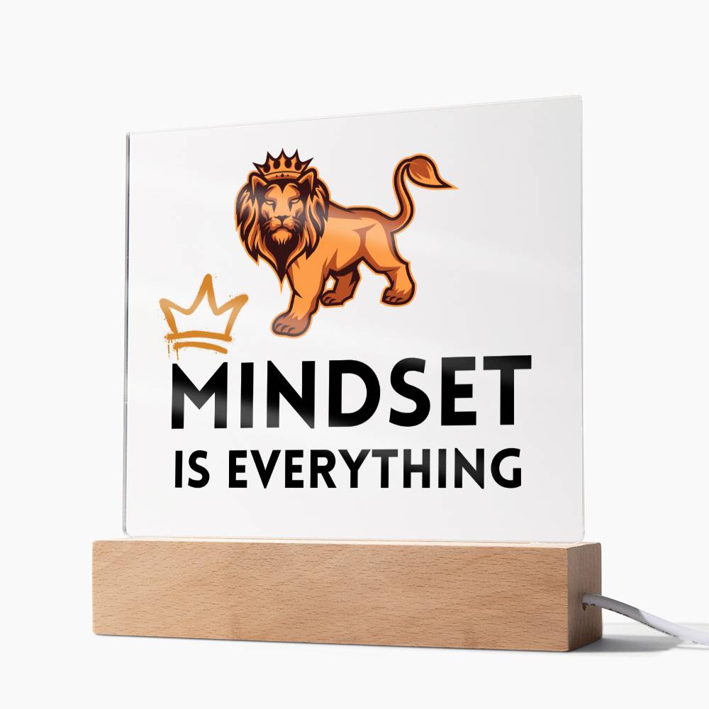 Mindset Is Everything, Your Inner Power Gift, Personal Power, Acrylic Square Plaque, Personalized Gifts, Power Gift, Work Friend Gift, Powerful Gift, Work Bestie Leaving Gift