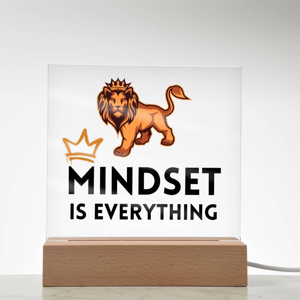 Mindset Is Everything, Your Inner Power Gift, Personal Power, Acrylic Square Plaque, Personalized Gifts, Power Gift, Work Friend Gift, Powerful Gift, Work Bestie Leaving Gift
