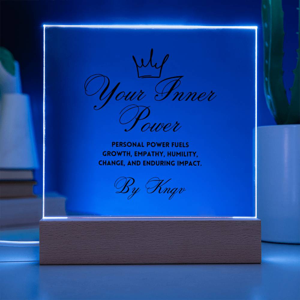 Your Inner Power Gift, Personal Power, Acrylic Square Plaque, Personalized Gifts, Power Gift, Work Friend Gift, Powerful Gift, Work Bestie Leaving Gift