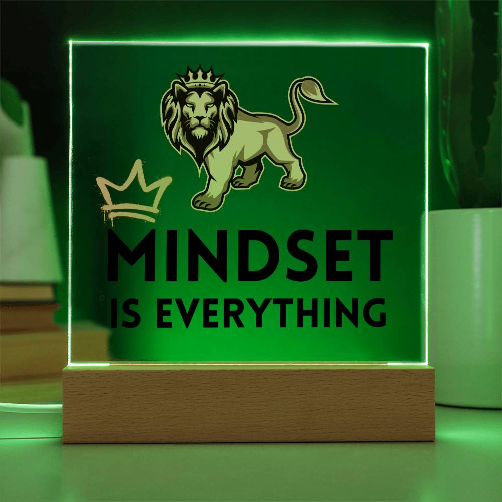 Mindset Is Everything, Your Inner Power Gift, Personal Power, Acrylic Square Plaque, Personalized Gifts, Power Gift, Work Friend Gift, Powerful Gift, Work Bestie Leaving Gift
