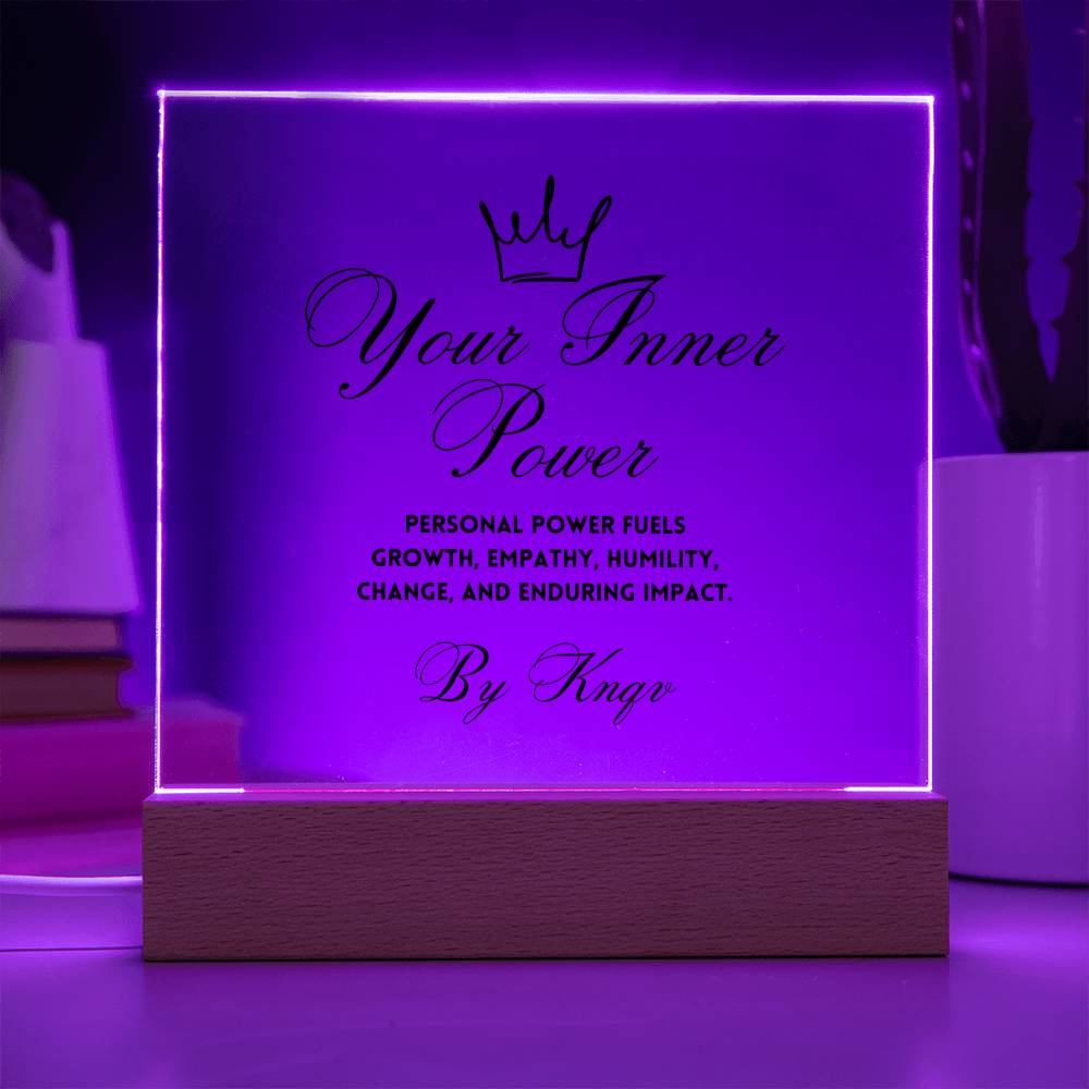 Your Inner Power Gift, Personal Power, Acrylic Square Plaque, Personalized Gifts, Power Gift, Work Friend Gift, Powerful Gift, Work Bestie Leaving Gift