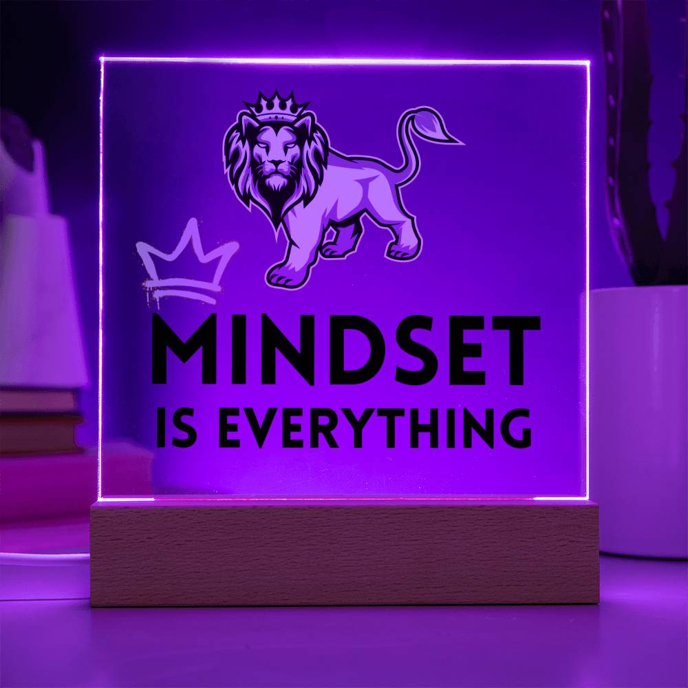 Mindset Is Everything, Your Inner Power Gift, Personal Power, Acrylic Square Plaque, Personalized Gifts, Power Gift, Work Friend Gift, Powerful Gift, Work Bestie Leaving Gift