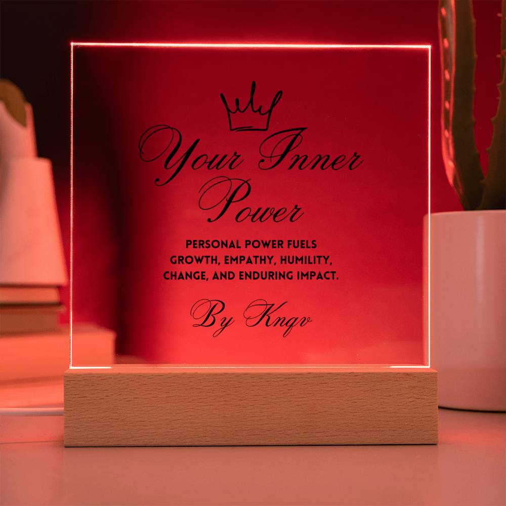 Your Inner Power Gift, Personal Power, Acrylic Square Plaque, Personalized Gifts, Power Gift, Work Friend Gift, Powerful Gift, Work Bestie Leaving Gift
