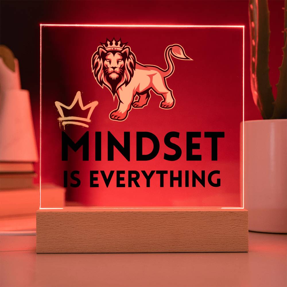 Mindset Is Everything, Your Inner Power Gift, Personal Power, Acrylic Square Plaque, Personalized Gifts, Power Gift, Work Friend Gift, Powerful Gift, Work Bestie Leaving Gift