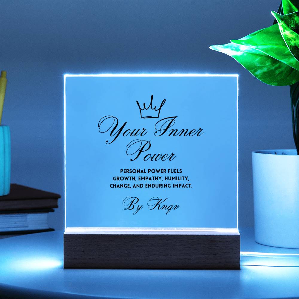 Your Inner Power Gift, Personal Power, Acrylic Square Plaque, Personalized Gifts, Power Gift, Work Friend Gift, Powerful Gift, Work Bestie Leaving Gift