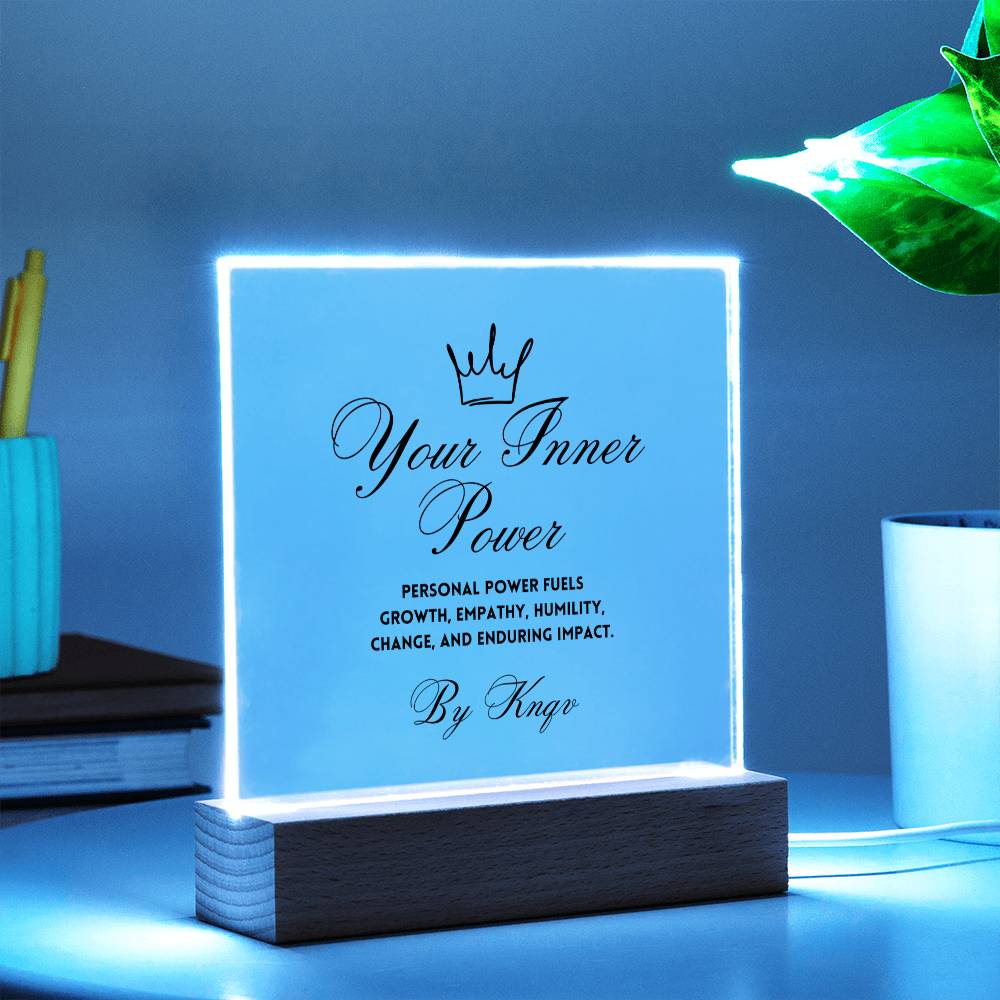 Your Inner Power Gift, Personal Power, Acrylic Square Plaque, Personalized Gifts, Power Gift, Work Friend Gift, Powerful Gift, Work Bestie Leaving Gift