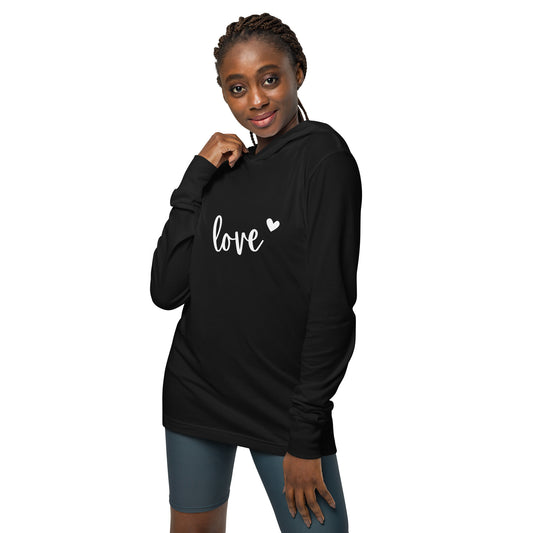 Love Heart | Knqv | Loving gift for family, loved ones, valentines day, Hooded long-sleeve tee