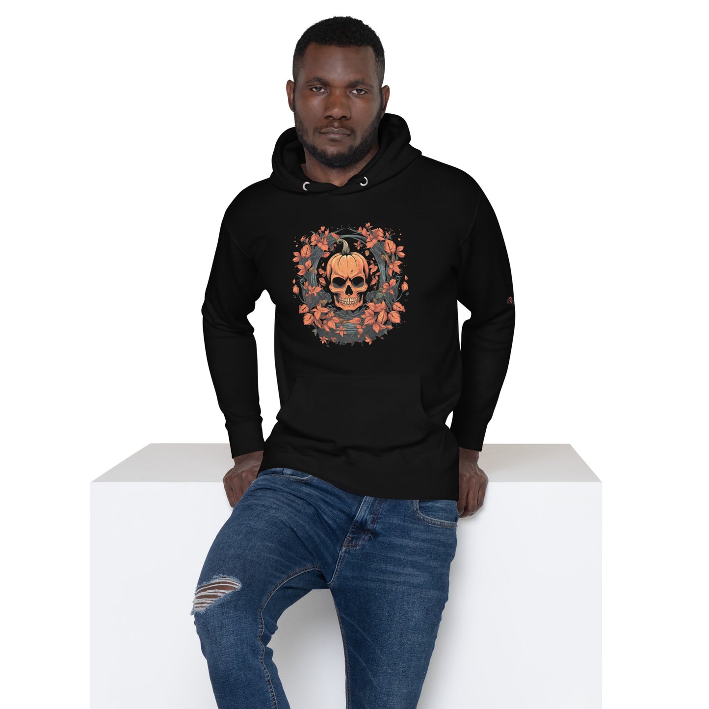 Halloween Skull Hoodie, Floral Skull Shirt, Halloween Gifts, Men's Halloween Hoodie, Halloween Skeleton Hoodies, Men's Fall Hoodies, Fall Gifts Men's classic Hoodie, Unisex Hoodie