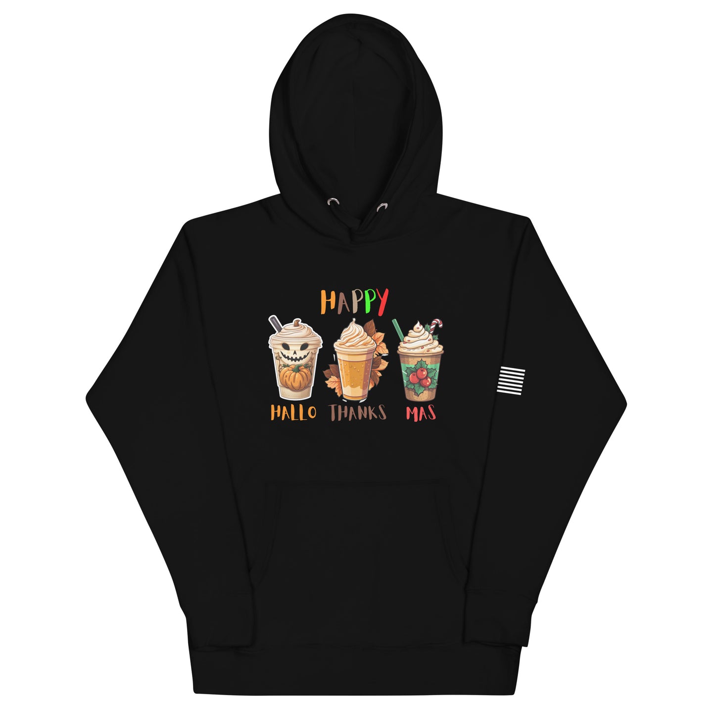 HalloThanksMas Hoodie, Holiday Season Shirt, Holiday Hoodie, Halloween Hoodies, Thanksgiving Hoodie, Christmas hoodies, Holiday Season Gift, Organic Hoodie Unisex Hoodie