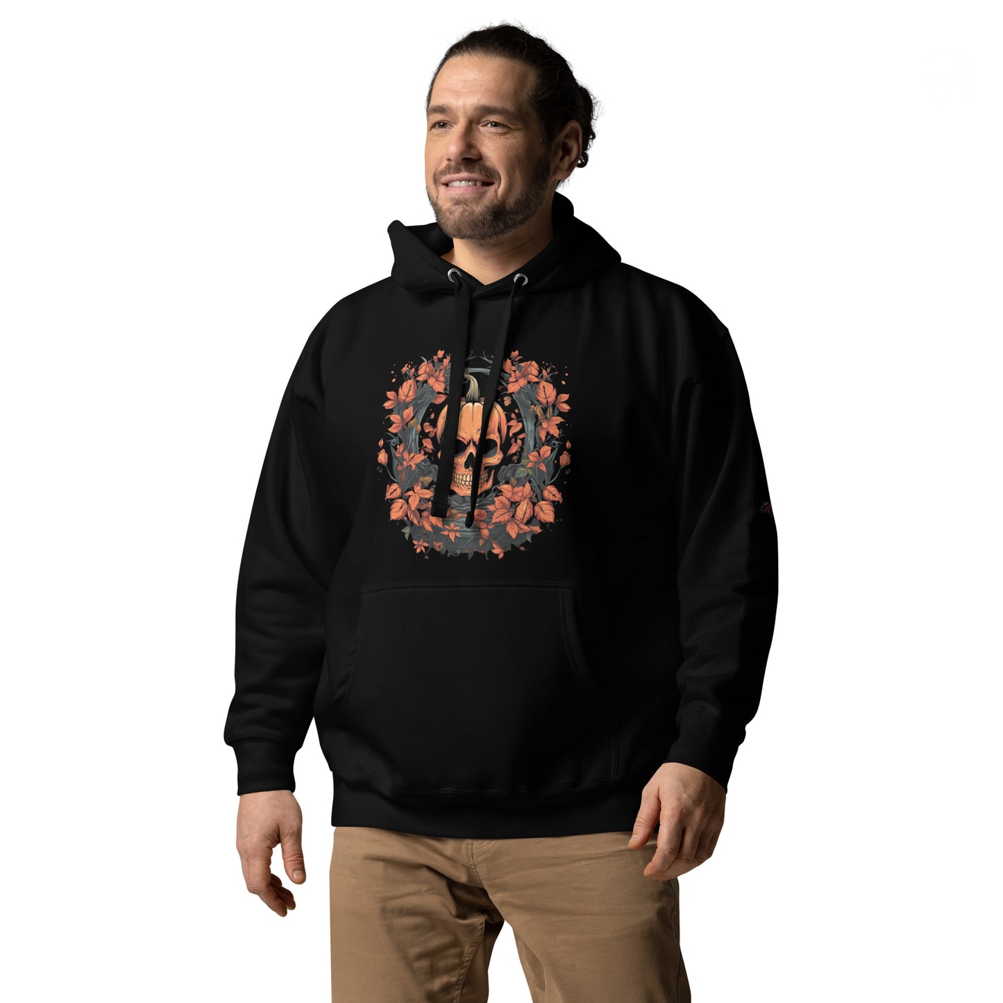 Halloween Skull Hoodie, Floral Skull Shirt, Halloween Gifts, Men's Halloween Hoodie, Halloween Skeleton Hoodies, Men's Fall Hoodies, Fall Gifts Men's classic Hoodie, Unisex Hoodie