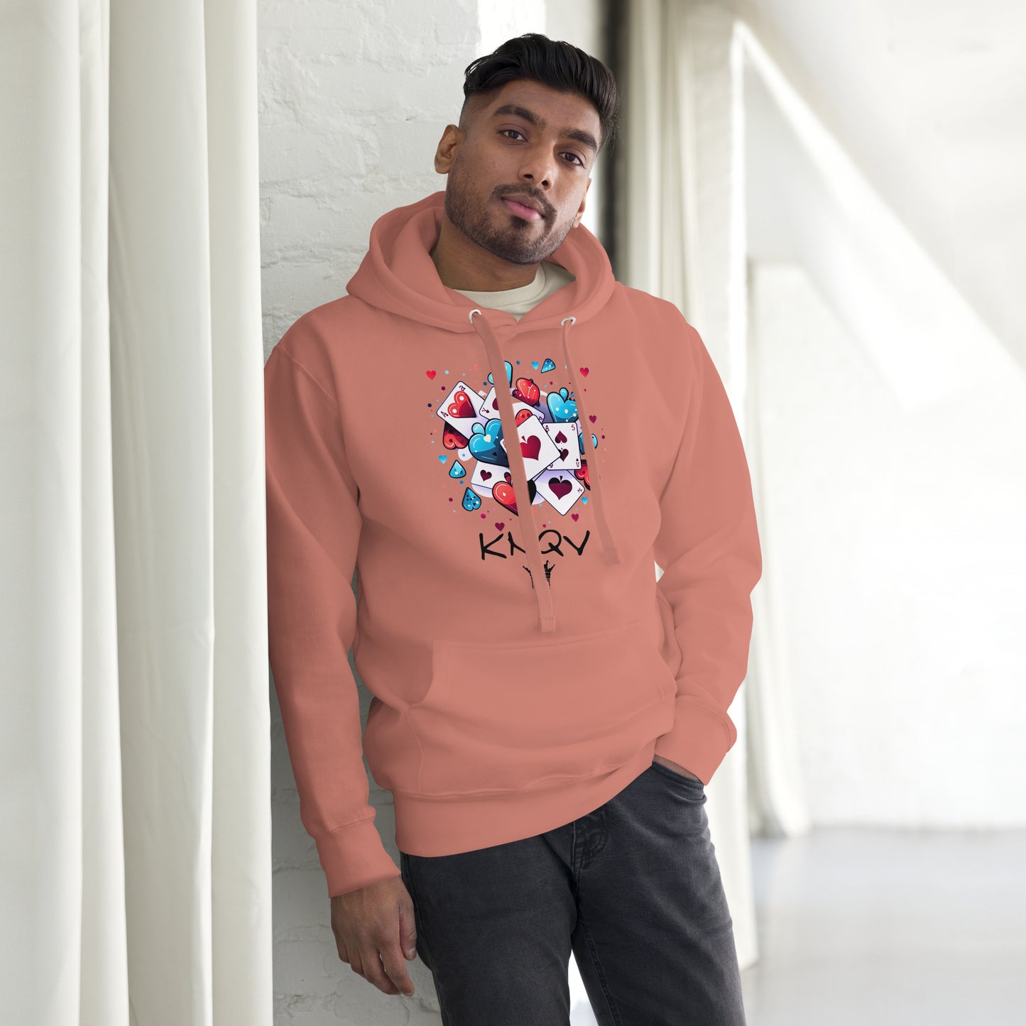 Casino Royale Cards & Hearts, KNQV Exclusive Hoodie, Cards & Hearts Hoodie, Gift for Giving, Dope Hoodie and Sweater. Men's hoodies, Unisex Hoodie