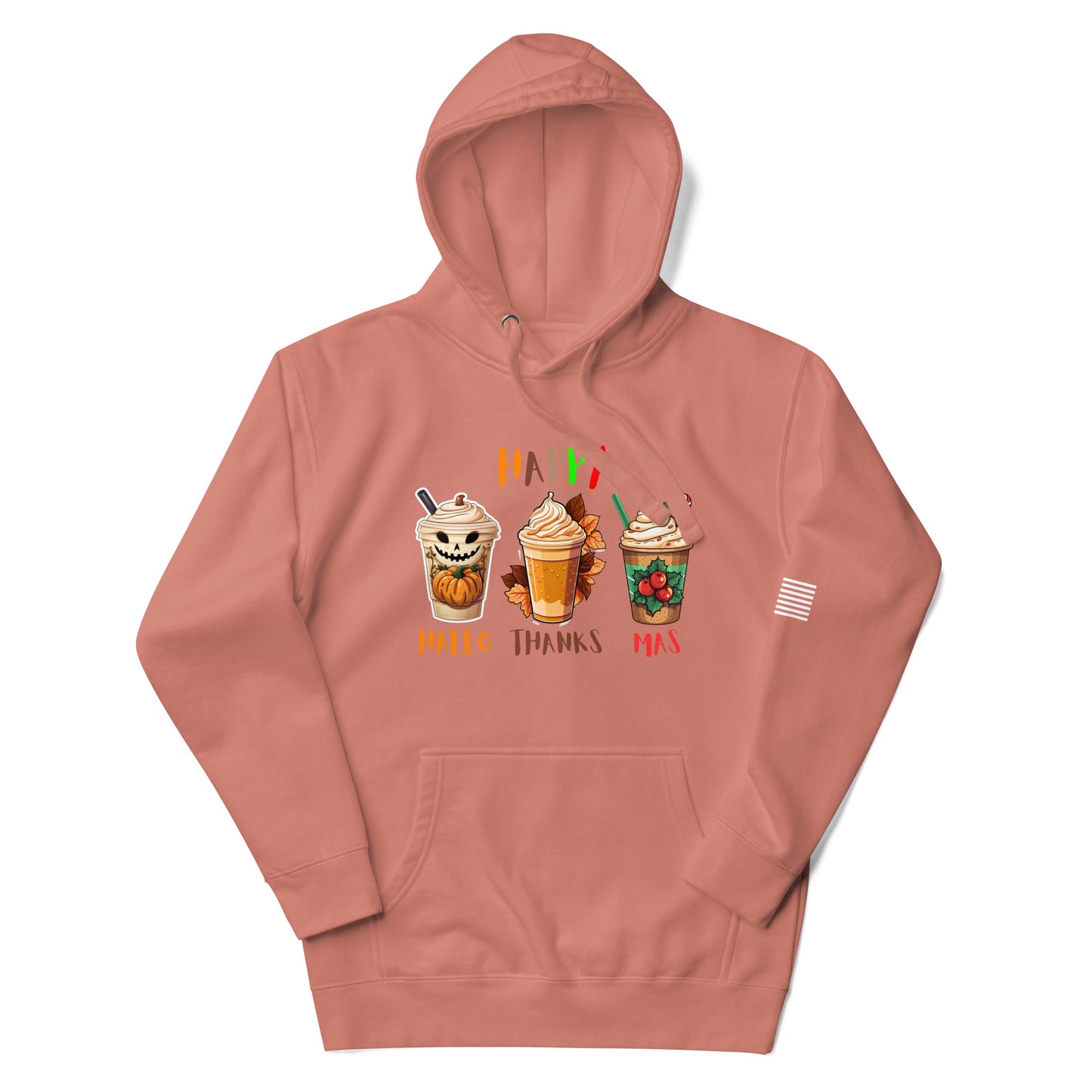HalloThanksMas Hoodie, Holiday Season Shirt, Holiday Hoodie, Halloween Hoodies, Thanksgiving Hoodie, Christmas hoodies, Holiday Season Gift, Organic Hoodie Unisex Hoodie