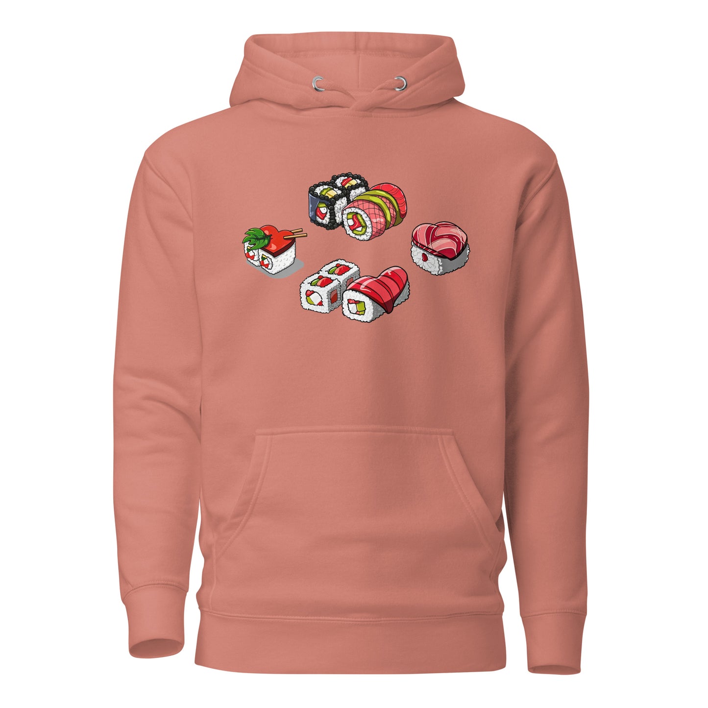 Sushi Lovers Hoodie, Men and Women gifts for loved ones, loved sushi lovers, sushi hoodies, hoodies for sushi lovers, unisex hoodies for loved ones, valentines gift, love gift, cool sushi designs by knqv, Unisex Hoodie