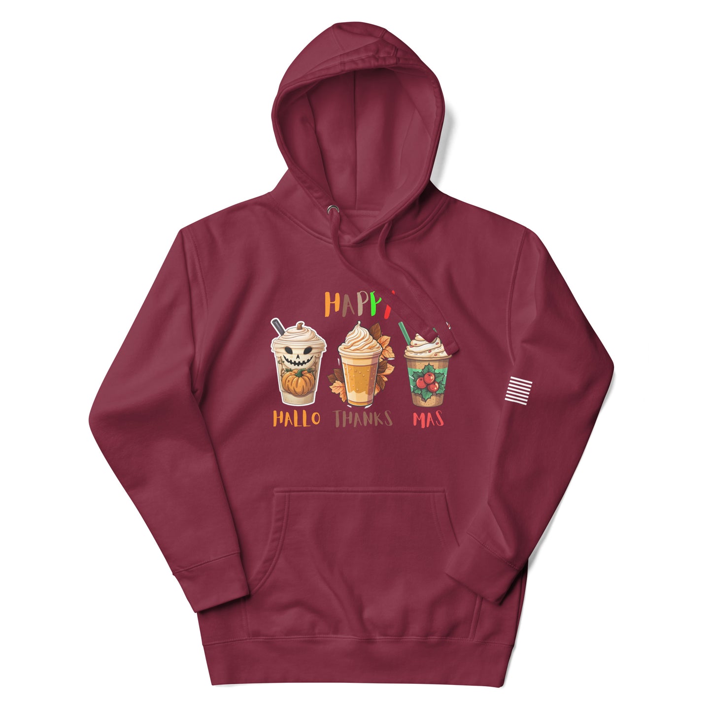 HalloThanksMas Hoodie, Holiday Season Shirt, Holiday Hoodie, Halloween Hoodies, Thanksgiving Hoodie, Christmas hoodies, Holiday Season Gift, Organic Hoodie Unisex Hoodie